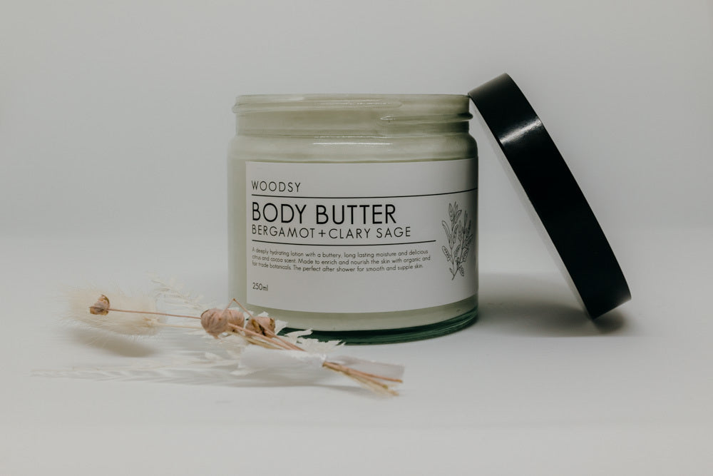 body butter - clary sage + bergamot