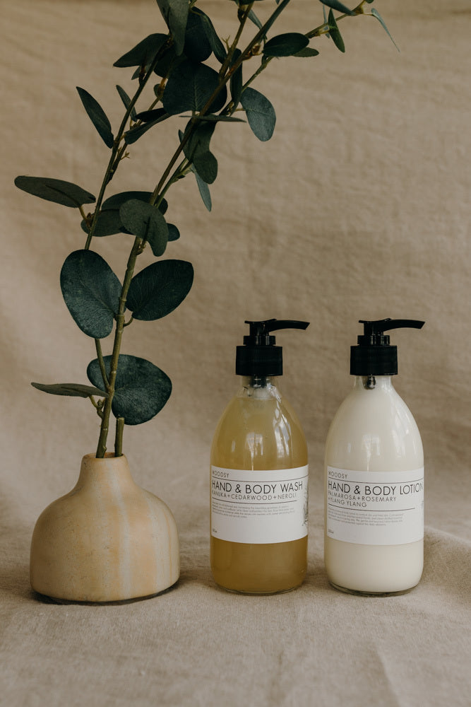 hand & body lotion - palmarosa + rosemary + ylang ylang