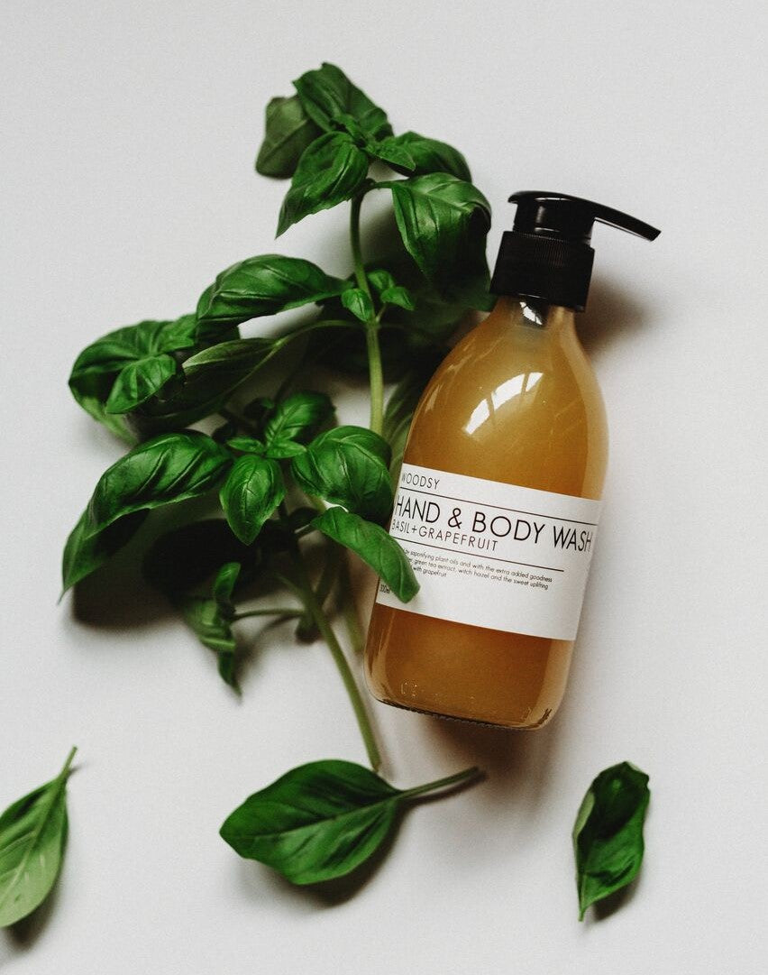 hand & body wash - basil & grapefruit